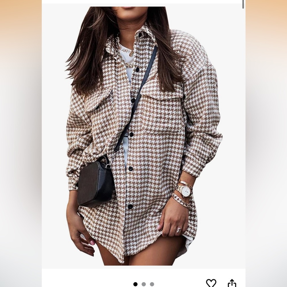 Yimoon Houndstooth Flannel Jacket - image 1